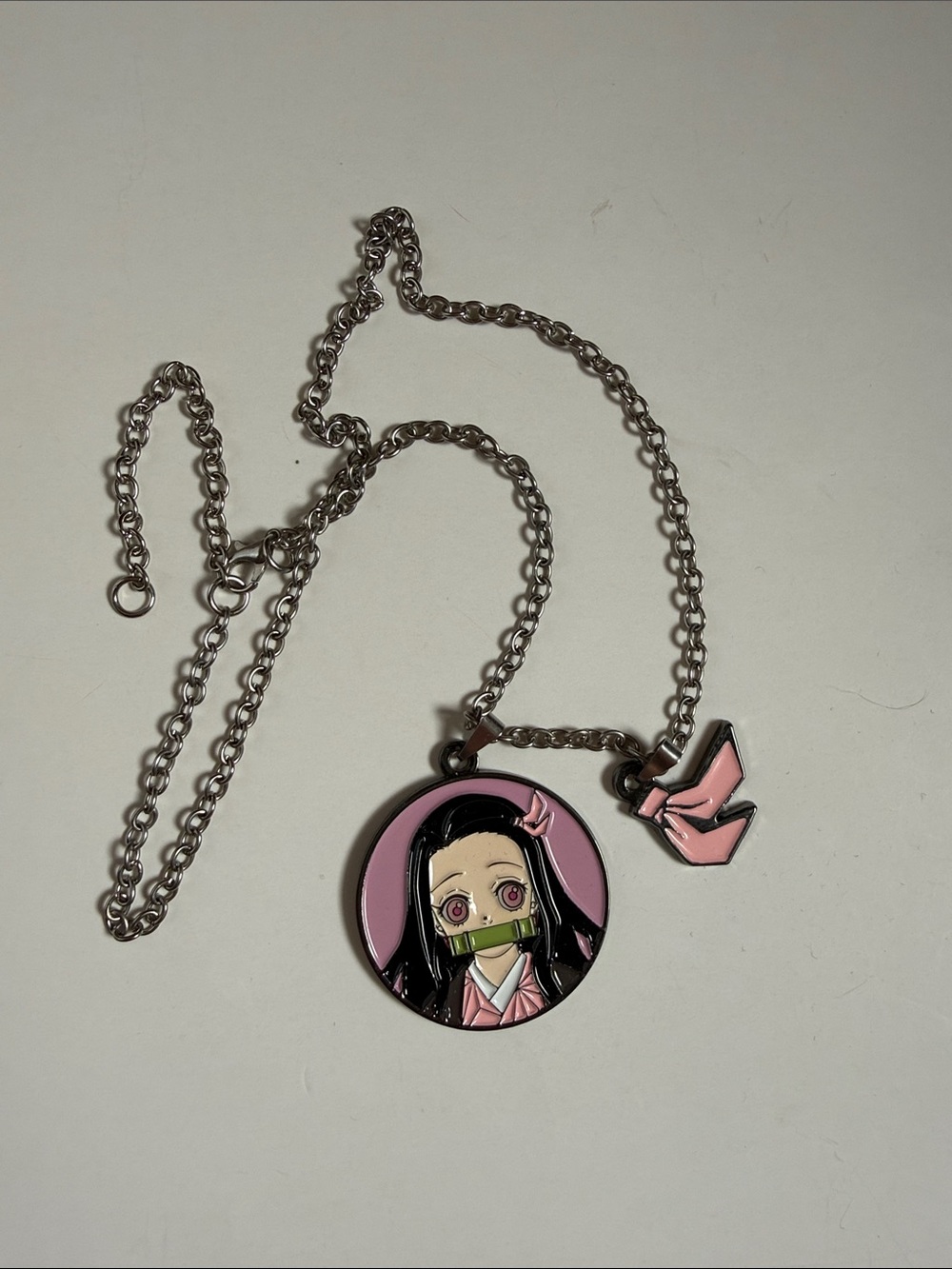 Demon Slayer Nezuko Kamado Circle Charm Necklace. Never worn